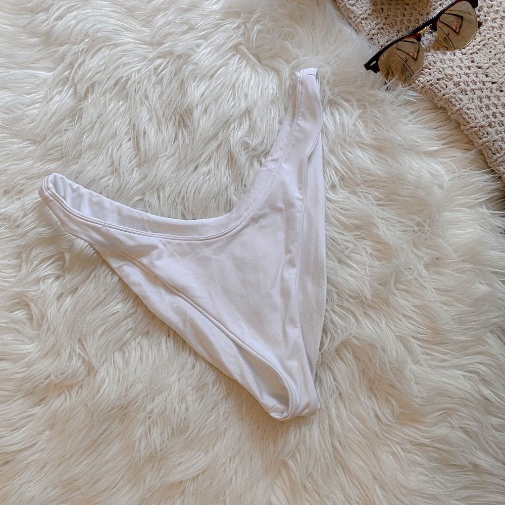 White High Leg Bikini Bottom